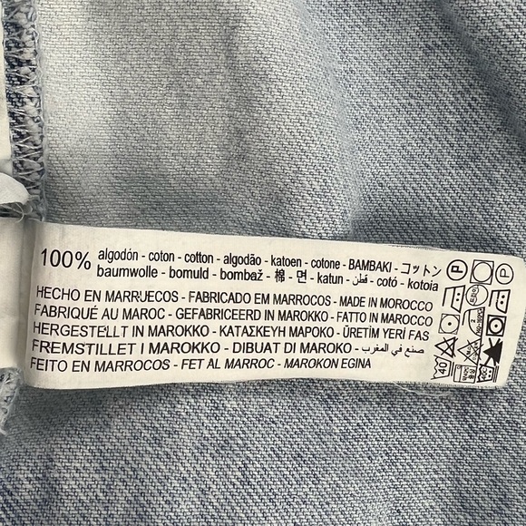 Zara PAPERBAG Waist Jean Shorts Sz: 04 - Picture 8 of 9